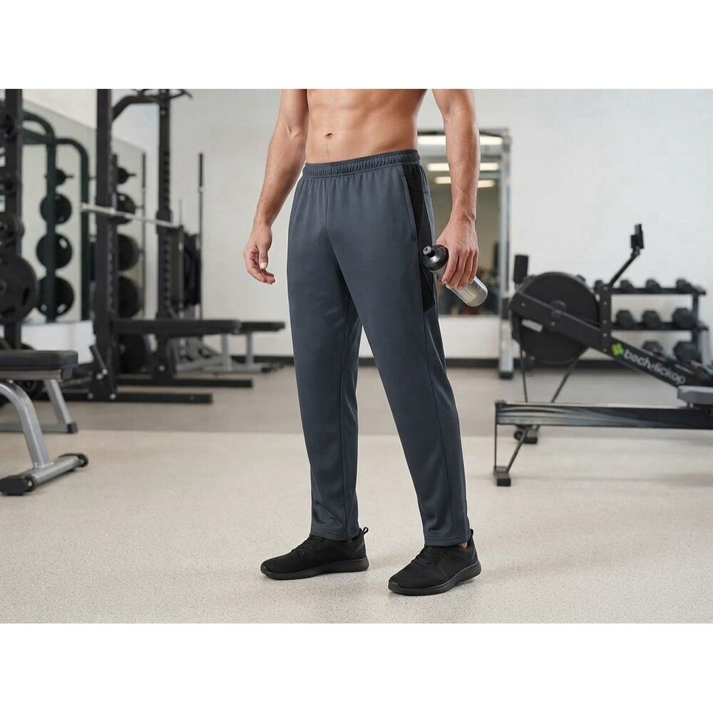 Tek Gear DriWorks Men's Athletic Pants Size 2XL (44-46) Gray Poly Tapered